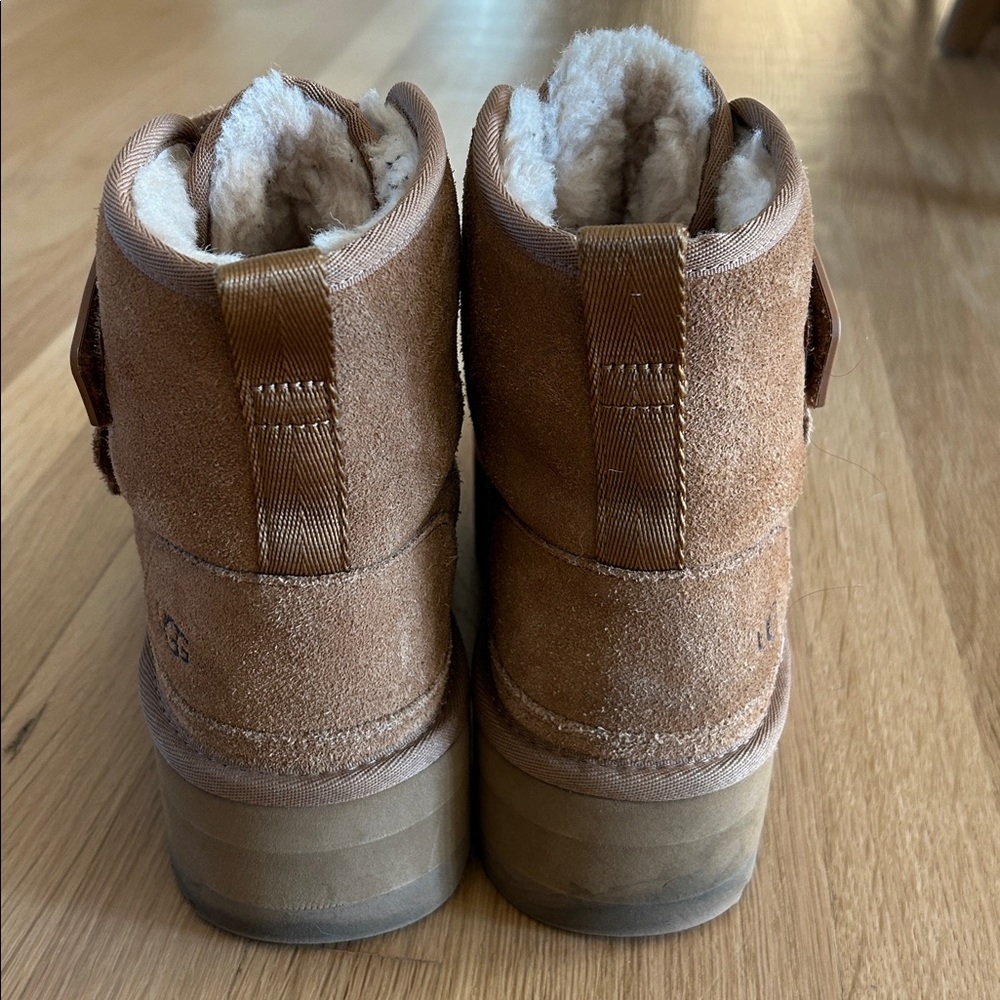 UGG Tan Neumel Platform Velcro Boots - Picture 5 of 14